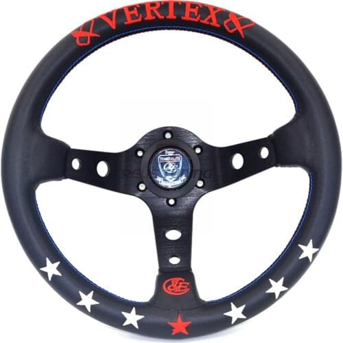 13'' 330mm Embroidery Deep Racing Sport Vertex Steering Wheel