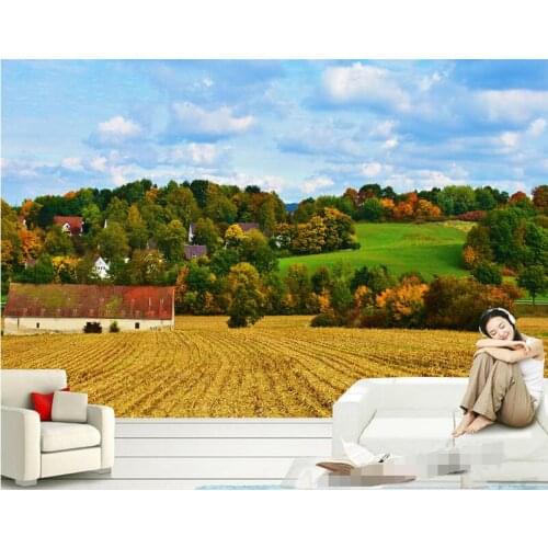 3d room wallpaper custom mural non-woven picture 3d Crop and hillside European natural scenery photo 3d wall murals wallpaper