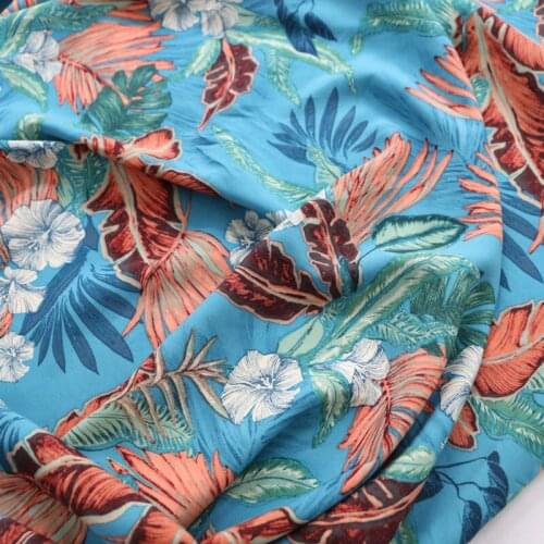 50cm*138cm Hawaii Design Viscose Fabric For DIY Sewing Summer Dress Bed Sheet Rayon Patchwork Fabric Soft