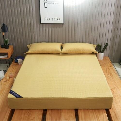 9 Colors Mattress Cover With Zipper Bed Cover Six-sided All-inclusive Non-slip Mattress Topper Protector Washable Sheet Machine