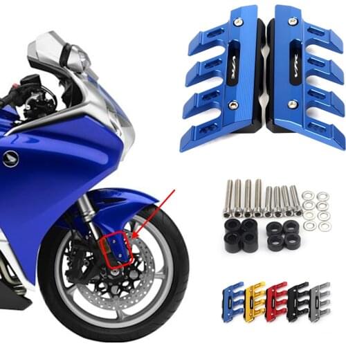 For HONDA VFR1200 VFR1200F VFR 1200F DCT Motorcycle CNC Accessories Mudguard Side Protection Block Front Fender Anti-Fall Slider