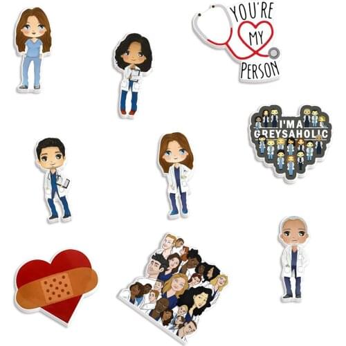 Anatomy Character Printed Planar Resin Medical Person Cartoon Cabochons for DIY Hair Bows Phone Earring Decorations Shoes 30pcs