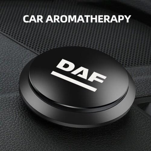Car logo Accessories For DAF xf cf lf van 2012-2019 2011 2020 Car Air Freshener Perfume Dashboard Fresh Car Fragrance UFO Shape