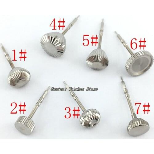 Stainless Steel Watch Crown+Stem Fit ETA 6497 6498 Seagull ST36 Movement Mens Watch