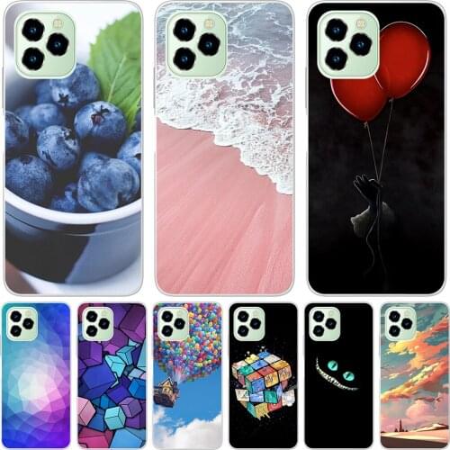 For Oukitel C21 2020 / C21 2021 Cases Silicone Soft TPU Back Cover Protective Cute Fundas Luxury Coque Bags