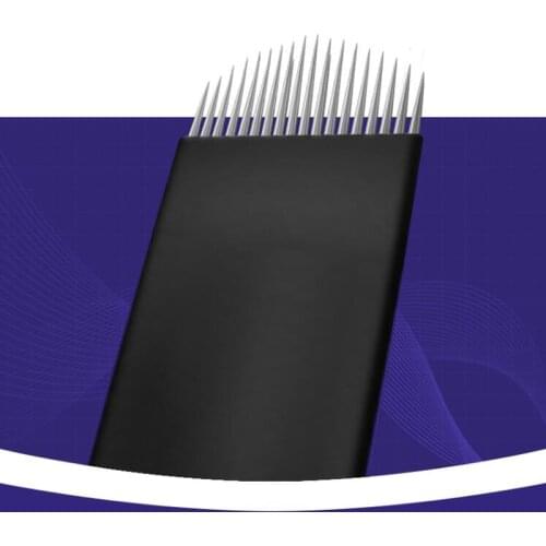 50pcs 18u Shape Microblading Needles Permanent Makeup Supplies For Eyebrow Tattoo Products 0.2mm Disposable Tattoo Blade Needle