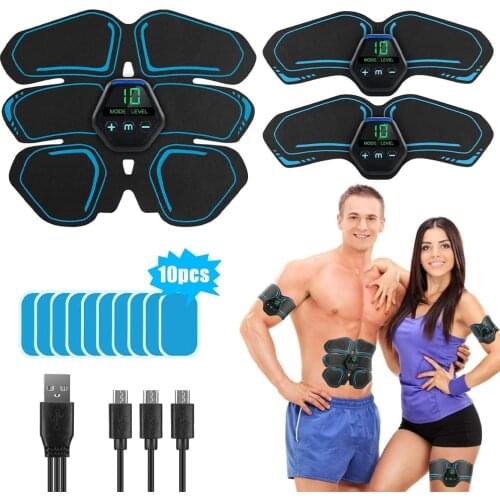 Intelligent Unisex Abdominal Muscle Sticker EMS Muscle Stimulator Fitness Hip Trainer Shaping Patch Sliming Trainer Massager