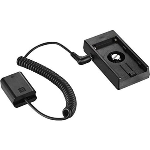 NP-FW50 Dummy Battery to NP-F NP-F970 Battery Adapter Hot Shoe Mount Plate 1/4" for Sony NEX-7 DSC-RX10 A7 A7R A7S A7II A