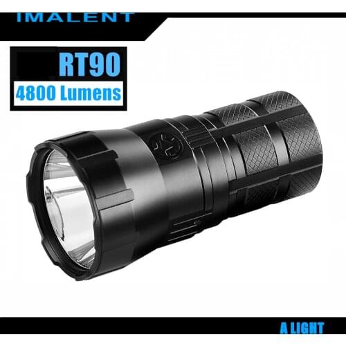 IMALENT RT90 Powerful Bright Torch 4800LM 1308m Camping Light Waterproof Flood Light Led IPX-8 Rechargeable 18500 Battery 5Level