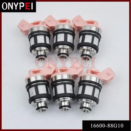 Set 6 Fuel Injector 16600-88G10 JS20-1 For Nissan D21 Pathfinder Quest 3.0L 1660088G10 JS201
