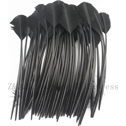 Natural 25-30CM Turkey Nest Lin Shear Round Head Dyed Black DIY Craft Ornament Head Decorative Feather