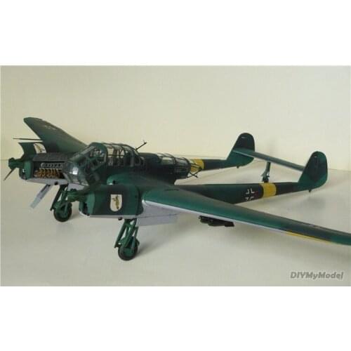 German fw189 Uhu tactical reconnaissance aircraft artillery DIY Handcraft Paper Model KIT Handmade Toy Puzzles Gift Movie props