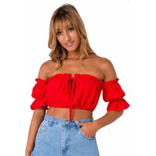 Sexy Red off-Shoulder Tube Top Womens Ultra-Short Lace-up Top Crop Top Tank Top Sexy Tops Pink Womens Clothing