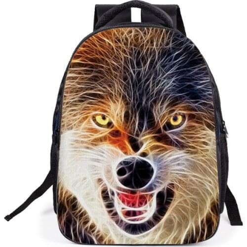 16 inch anime Backpack Cartoon Animal motifs/wolf Backpack Boys Girls School Bag For teens Grade 1 to 6 class school bag mochila