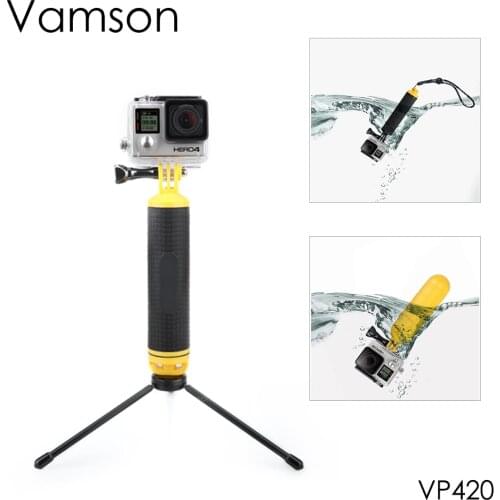 Vamson for go pro Hero7 6 5 Black Waterproof Floating Hand Grip Water Sport for DJI OSMO Action for Xiaomi Yi 4K VP418