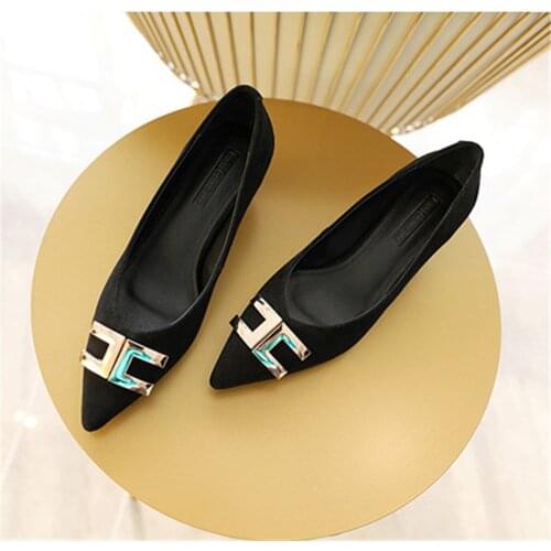 High Quality Womens Pumps Pointed Toes Womens Shoes Shallow Slip On Shoes For Woman