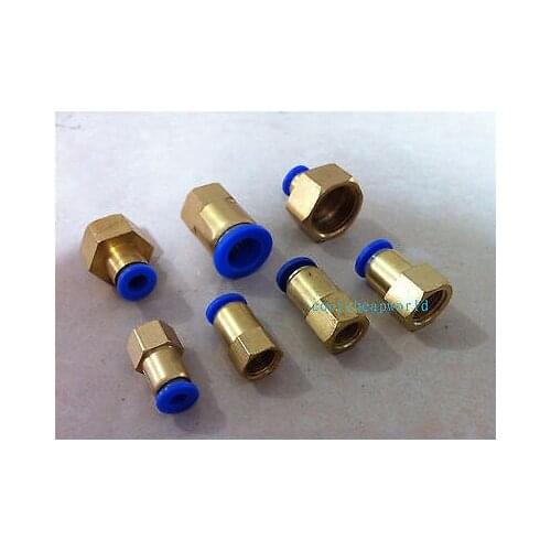 10pcs 4mm to 1/8' Pneumatic Connectors Female straight one-touch fittings BSPT