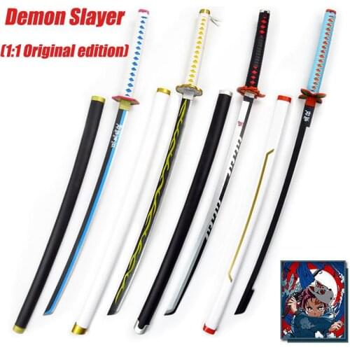 104 Original Edition Devils Blade Wooden Knife Sword Weapon Demon Slayer Cosplay Samurai Sword Ninja Katana Prop Toys For Teens