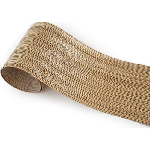 2pcs L:2.5Meters Width:170mm Thickness:0.2mm Natural Zebra Straight Grain Wood Veneersolid Wood Black Gold Wood Straight