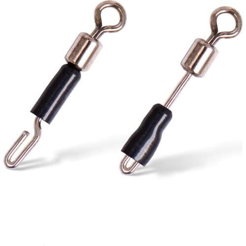 20pcs Fishing Barrel Swivel Pin Connector Solid Rings Swivel Very fast sub-line Contectors with Interlock Snap Fishing Tackle