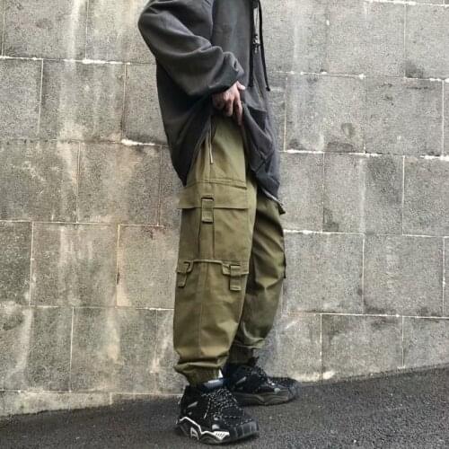 2020 Fashion Mens Harem Pants Loose Streetwear Jogger Trousers Men Hip Hop Sweatpants Trousers Big Procket Cargo Pants