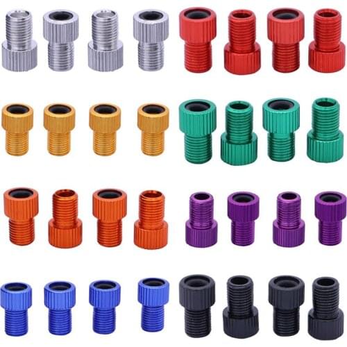 4pcs Bicycle French Presta To Schrader Valve Adapters Converters MTB Road Bike Mountain Tube Pump Air Compressor Valve Adapter