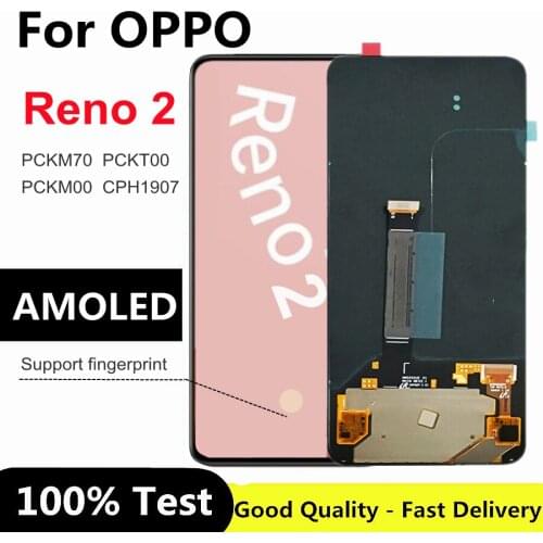 6.5" AMOLED For Oppo Reno2 Reno 2 LCD Display with Touch Panel Screen Digitizer for OPPO PCKM70 PCKT00 PCKM00 CPH1907