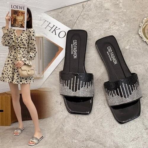 Free Shipping -2021 New Net Red Korean Flat Rubber Slippers