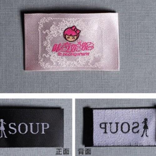 Free shipping Fashion garment label custom clothes tag woven label logo brand