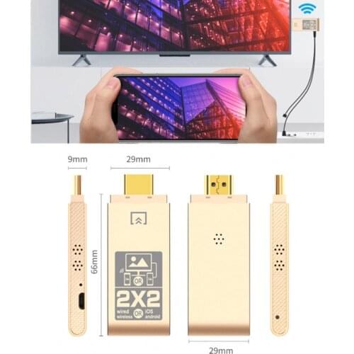 Wireless HDMI Adapter For iOS Android Dual Mode Wireless/Wired HD 1080P HDMI TV Converter Adapter for iPhone 5 6 7 8 X