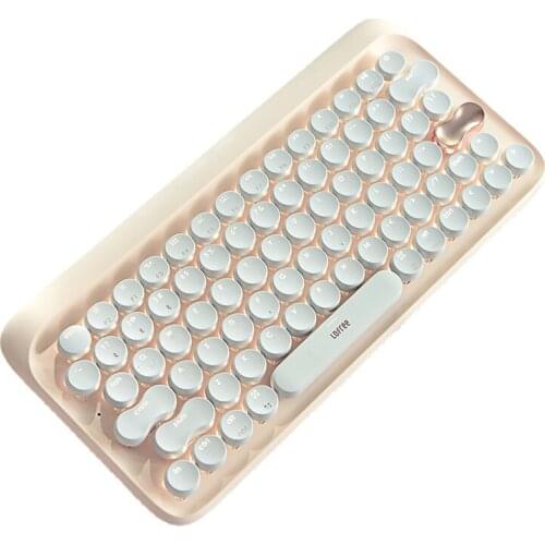Bluetooth Mechanical Keyboard Mouse Set Dot Mobile Phone Wireless Girl Cute Notebook