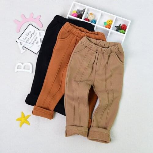 Kids Winter Pants Baby Clothes Boys Pants 2019 New Children Clothing Baby Boys Warm Velvet Casual Pants Kids Trousers 2-7 Years