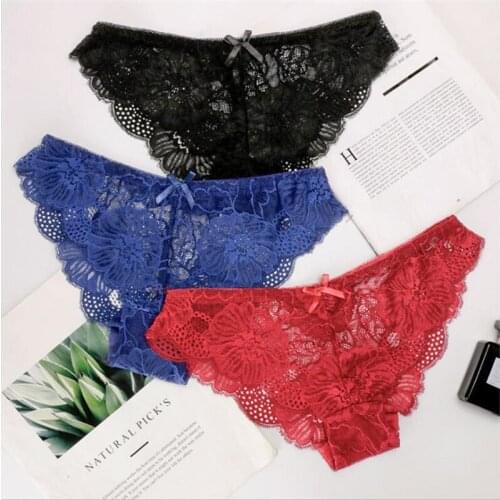 Women Sexy Lace Sexy Panties Underwear Transparent Thongs Low Waist Hollow Briefs Tanga Sexy Female Panty Erotic Lingerie