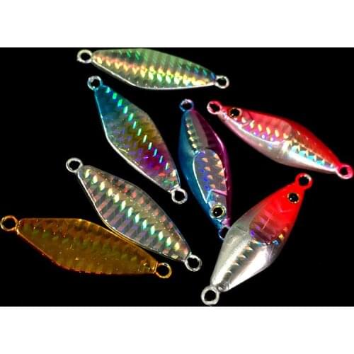 Dying Shake Down Bitterling Jigbait Lure Fishing Hard Flat Bait 5-20g Metal Jigs Shore Super Long Cast Lures Lot 7 Pieces Sale
