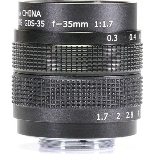 FUJIAN 35mm f1.7 C mount camera CCTV Lens for M4/3 / MFT Mount Camera