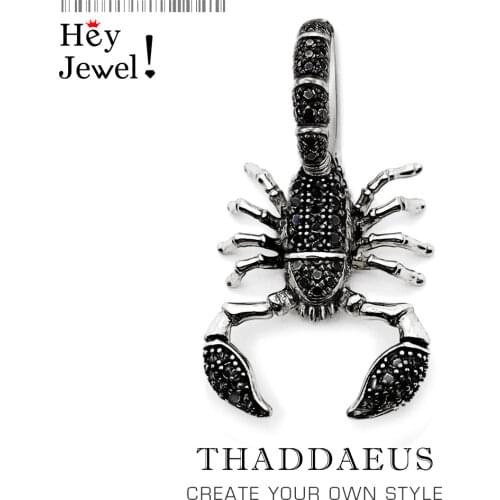 Pendant Scorpion Black,2019 Brand New Fashion Jewelry Europe Bijoux 925 Sterling Silver Accessories Gift For Woman Rebel Men