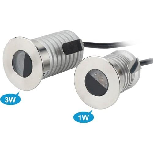 Prevent glare Semicircle IP67 1W 3W Mini Inground Light DC12V 24V Stair Deck Light Underground Lamps For Outdoor Ground Lighting