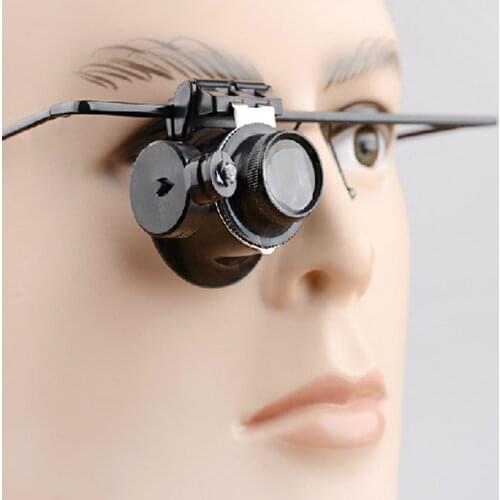 Hot 20X Monocular Telescope Magnifying Glass LED Watch Repair Circuit Board Repair Welding Glasses Jewelry Jade Inspection