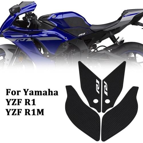 Motorcycle Accessories Non-slip Side Fuel Tank Stickers Waterproof Pad Rubber Sticker For Yamaha YZF R1 R1M YZFR1 2020 - 2021