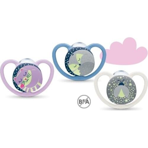 NUK CHUPETE SPACE NIGHT 0-6 MESES SILICONA