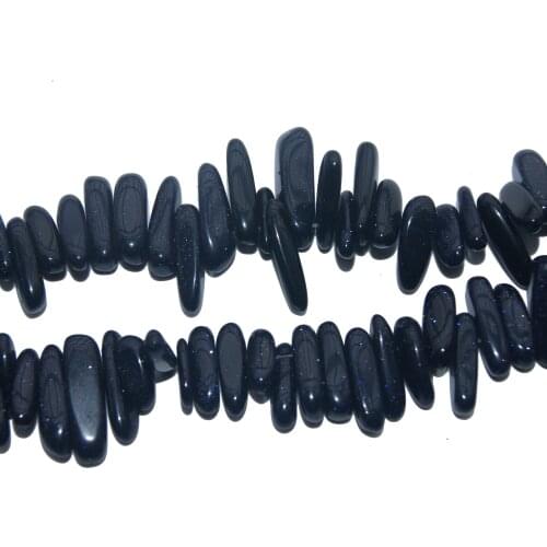 Wholesale 12-18 MM Stick Shape Natural Stone Blue Sand Stone Loose Beads For Jewelry Making Charm DIY Necklace Bracelet Material