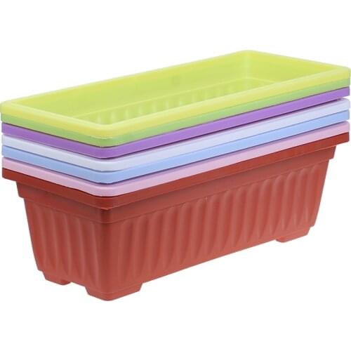 1pc Flower Pots Planters Pot Trays Plastic Pots Creative Large Square Pots For Succulent Plants