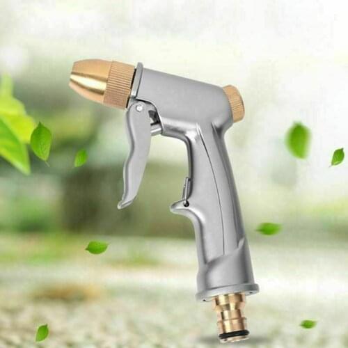 Portable Water Spray Gun High-pressure Car Wash Water Gun Head Brass Nozzle Garden Hose Pipe Lawn Car Wash Pop Cleaning Tool