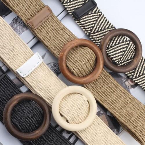 Adjustable Black Belts Female Fashion Wild Elastic Braided Belt Boho Wind Belt For Women Dress Decorative