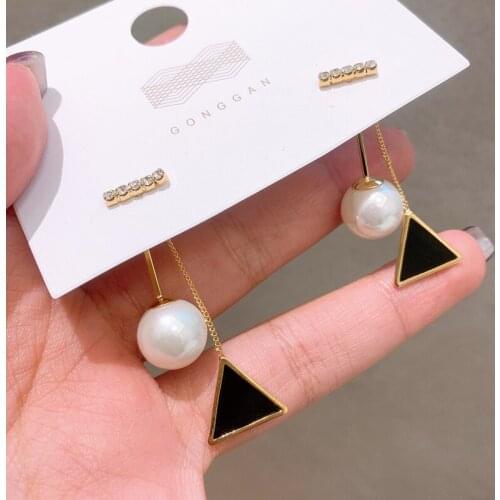 Earrings temperament high-end atmosphere fashion earrings short exquisite new short hair 2020 Trend exquisite Geometric Earrings