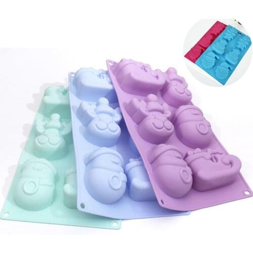 Christmas Santa Claus Christmas Tree Shaped Silicone Mold Making Chocolate Candy Cake Decoration Tools Silicone mold