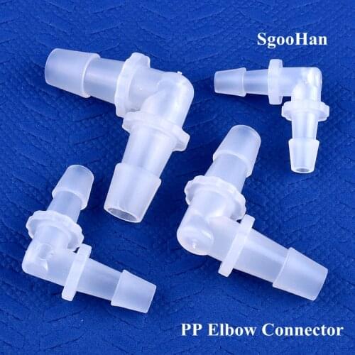 5~200pcs 1.6~11.1mm PP Equal Dia Elbow Connectors Medical Hose Joints Aquarium Fish Tank Pagoda Joint Air Pump Aerator Fittings