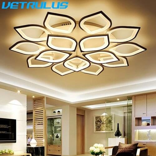 Petal-Shaped Led Ceiling Light Living Room Decoration Indoor Lighting Fixture Modern Chandelier Plafonniers Ceiling Lamps Home