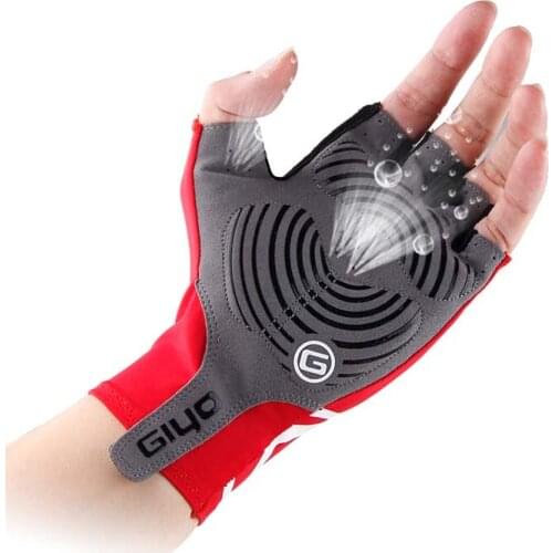 Bicycle Short Gloves GIYO Anti Slip Gel Pad Half Finger Breathable Outdoor Running