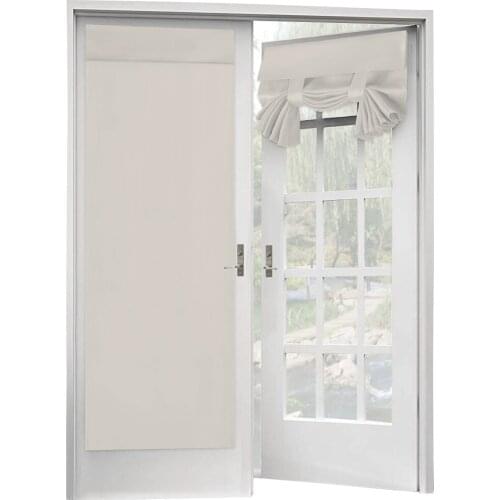 French Door Curtain Punch-Free Blackout Door Curtains Thermal Insulated Door Curtain Panels Privacy Door Curtains For Patio Door